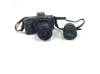 Yashica 230-AF 35mm Camera W/ AF 28-70mm 1:3.5-4.5 Lens & DX 50mm 1:2 Lens - #C