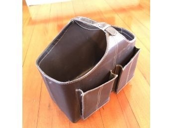Faux Leather Magazine Holder - PICKUP SATURDAY ONLY IN WURTSBORO, NY