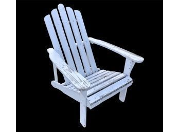 White Painted Wood Adirondack Chair - #RR1