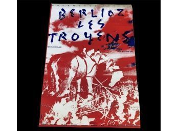 BERLIOZ LES TROYENS Zurich Opera House Poster, Signed By Karl Domenic Geissbuhler - #S2-3