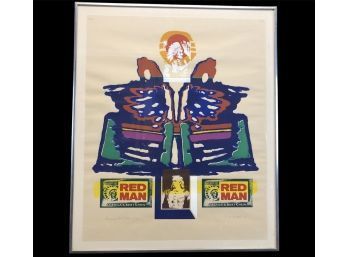 1971 Signed L. McEntire Red Man America's Best Chew Tobacco Lithograph, No. 8/24 - #AR2