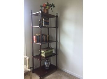 Wood Bookshelf With Contents - PICKUP SATURDAY ONLY IN WURTSBORO, NY