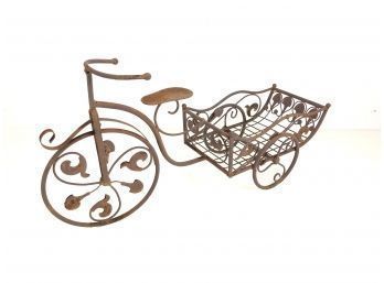 Vintage Wrought Iron Bicycle Planter - #S13-2