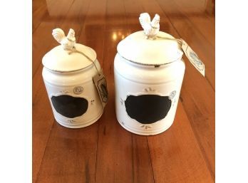 Country Rooster Canister Jars - PICKUP SATURDAY ONLY IN WURTSBORO, NY