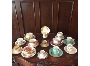 Lot Of Fine Bone China Teacups & Saucers - England, France, Germany, Japan - DR
