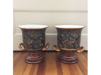 Chinese Porcelain Planters, Set Of 2 - HW