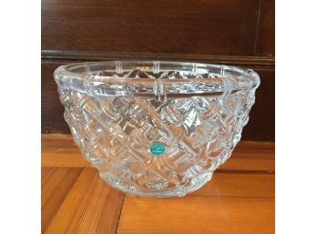 Tiffany & Co. Bamboo Pattern Crystal Bowl, Made In Germany - DR