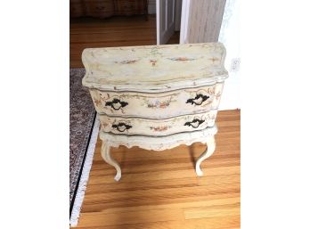Antique Hand Painted French Style 2-Drawer Nightstand - UHW