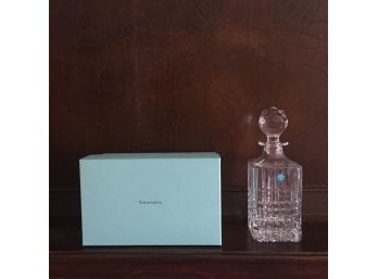 Tiffany & Co. Crystal Liquor Decanter With Original Box, Made In Italy - DR