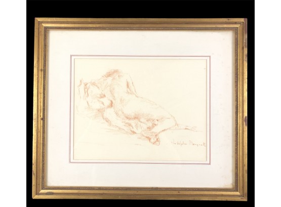 Signed Rudolphe Planquette Pastel Nude, Listed French Artist - #AR2