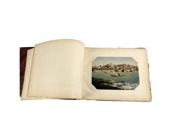 Hand Tinted Middle Eastern Photographs In Olive Wood Binder, Circa 1890 - #S2-2