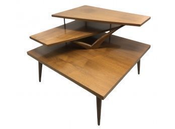 Mid-Century Modern 3-Tier Cocktail Table - #RR1
