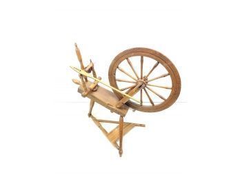 Antique Wood Spinning Wheel - #RR1
