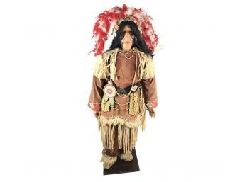 Tatiana Collection Life-Size Porcelain Native American Chief Doll With COA - #LR2