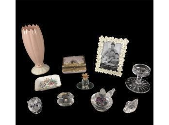 Collection Of Swarovski Crystal, Aynsley Bone China, Lenox, Porcelain Dresser Box & More - #S11
