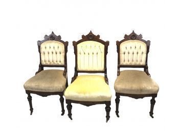 Renaissance Revival Chairs, Set Of 3 - #LR1