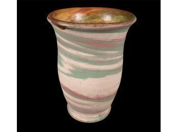 Vintage Niloak Swirl Fort Ticonderoga Pottery Vase - #S12