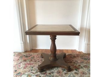 Marble Top End Table / Plant Stand - #RR1