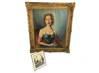 Demetrius Trifyllis Oil On Canvas Portrait With Inscribed Photo, Listed Artist - #W1
