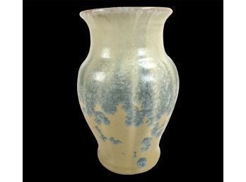 Vintage Pisgah Forest Yellow Ware Pottery Vase With Seaweed Design - #S12