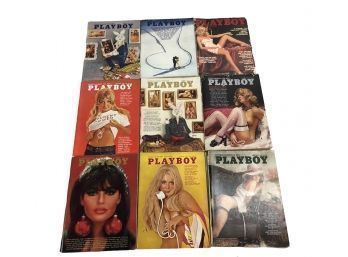 Collection Of 9 Vintage Playboy Magazines (1960s-1970s) - #LR2