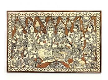 Marriage Of Shiva And Parvati Framed Indian Tapestry - #AR2