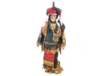 Tatiana Collection Life-Size Porcelain Native American Chief Doll With COA - #RR2