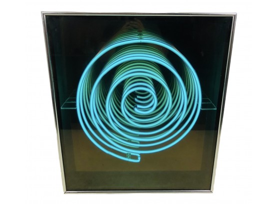 Retro Blue Spiral Lighted Neon Sign, WORKS - #AR2 (324-39)