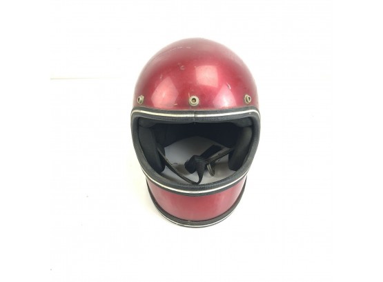 Vintage 1970's Honda Line Motorcycle Helmet - Red - #S10-4