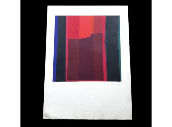 1974 Abstract Color Lithograph, Signed - #S5-2