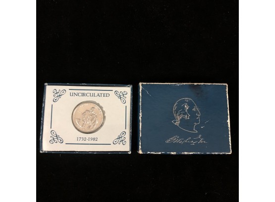 Uncirculated George Washington Silver Half Dollar Commemorative Coin - #OC-9