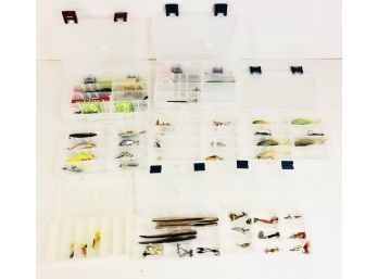 Freshwater Fishing Lure Lot With Clear Storage Cases - #S8-1