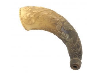Hand Carved Bull Horn - #S12