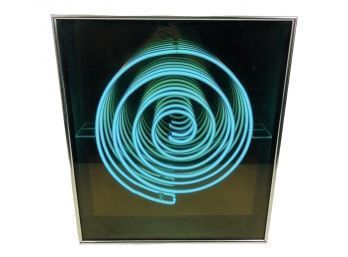 Retro Blue Spiral Lighted Neon Sign, WORKS - #AR2 (324-39)