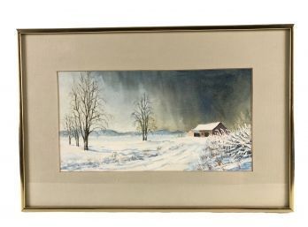 Signed Cwikla Landscape Watercolor Painting - #S8-2 (378-11)