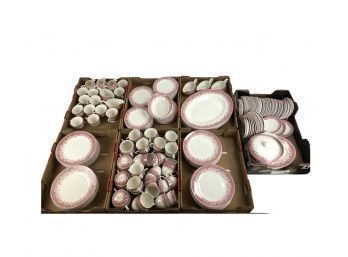 Wedgwood Rydal Red 253-Piece Dish Set, Made In England - #LR2 (374)