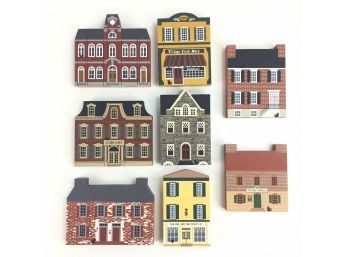 The Cats Meow Village 89-92 - Lot Of 8 - County Courthouse, John Belville