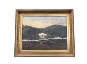 Antique Oil On Canvas Painting, HOUSE OF WILLIAM JOHN CONKLING, Local Artist - #W2 (343)