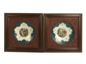 Framed Royal Heidelberg Winterling Plates, Made In Germany - #AR2 (Orange)