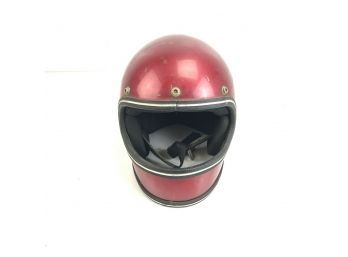 Vintage 1970's Honda Line Motorcycle Helmet - Red - #S10-4