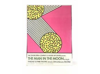 1968 Nicholas Krushenick THE MAN IN THE MOON Art Exhibition Poster, #66 - #W1 (SC324)