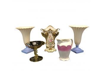 Collection Of Ceramics & Art Glass, (includes A Pair Of Lenox Vases)  - #S7-3 (Orange)