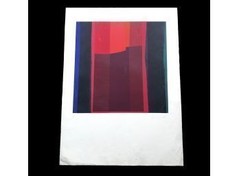 1974 Abstract Color Lithograph, Signed - #S5-2