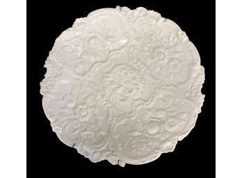 Dresden White Floral Porcelain Plate - #R3-S