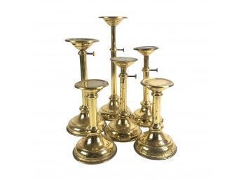 Gold Metal Adjustable Candlesticks - #S2-3 (374-20)
