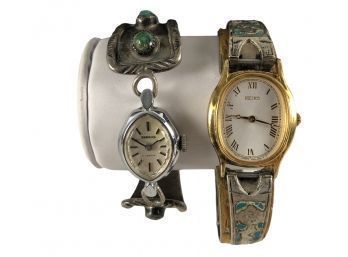 Sterling & Gold / Sterling & Stainless Steel Women's Wrist Watches - #B-1