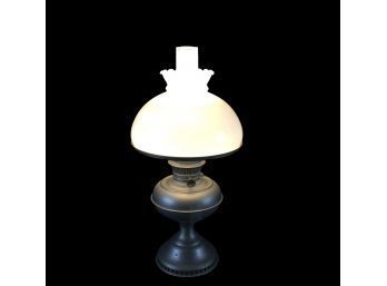 Rayo Electrified Oil Lamp With Milk Glass Shade, WORKS - #RR2