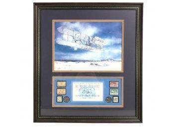 The Wright Brothers Aviation Centennial Celebration Plaque & Commemorative Stamps - #AR1