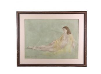 Listed Artist Walter Brough Female Nude Art Print, Signed In Plate - #S13-1