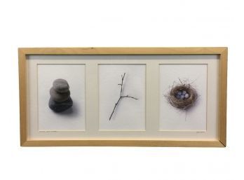 Framed Print, STICK AND STONES, Signed - #AR2